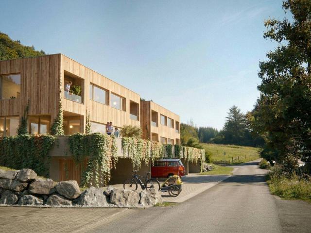 Neubau Vollholz Doppelhaus mit 146 m² in Langen bei Bregenz, beliebte Wohnlage, Baubeginn erfolgt
