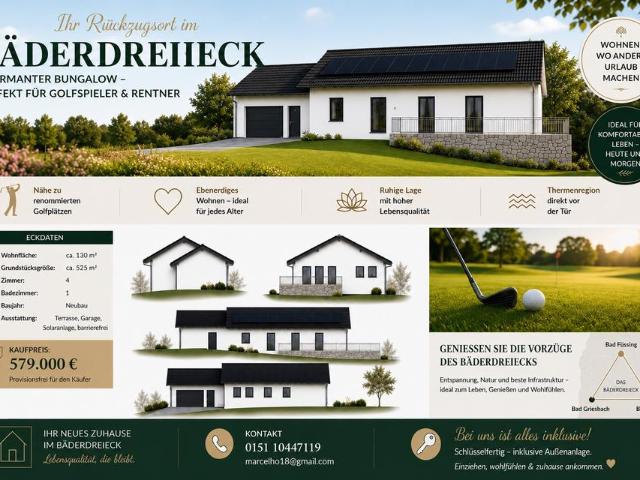 Neubaubungalow in Holzbauweise! Nur noch ein Haus verfügbar!