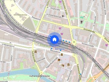 Wohnung zur Miete in Barmbek Nord - Terrasse