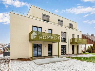 NeubauErstbezug! Zwei Zimmer Wohnung mit überdachter Terrasse und Garten