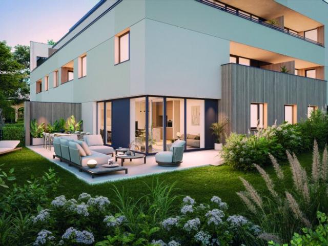 NEUBAUPROJEKT NONNTAL LIVING: 4 Zimmer Gartenwohnung mit Bungalow Charakter und großzügigen Freiflächen
