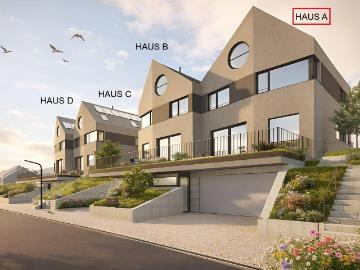 Neubauprojekt Allmendgasse mit vier 7.5 Zimmer Doppelhäuser Haus A
