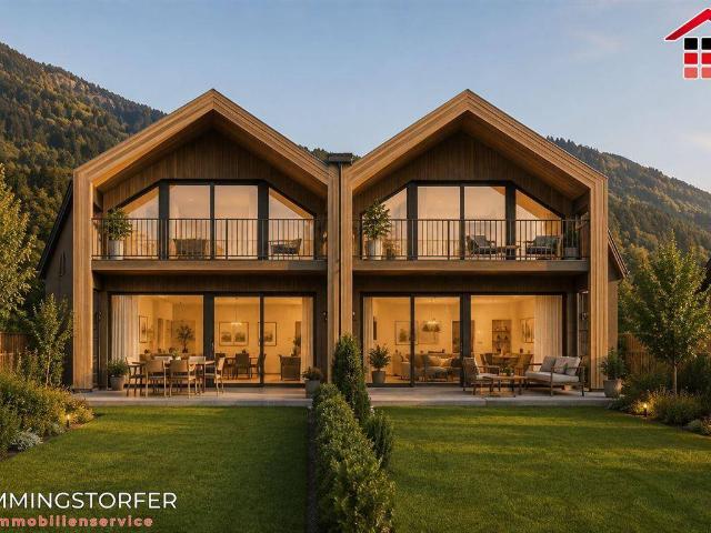 Neubauprojekt Doppelhaus Chalet in Parschallen am Attersee