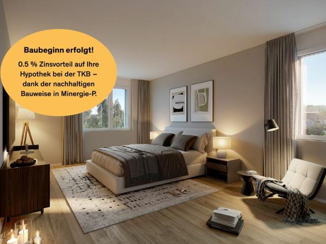 Neubauprojekt «Fliedergarten» modernes Wohnen mit Stil und Nachhaltigkeit hochwertige Obergeschosswohnung