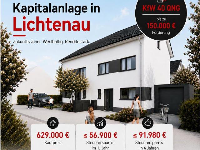 Neubauprojekt im KfW 40 QNG Standard: 4 Moderne & schlüsselfertig