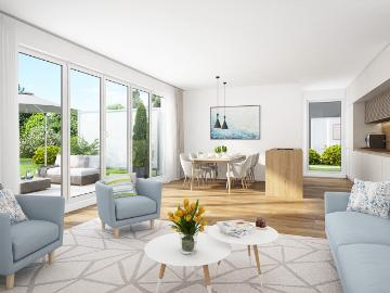 Neubauprojekt in Berg am Laim: Moderne Erdgeschoss Whg. Nr. 2 mit kl. Privatgarten!