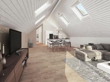 Neubauprojekt «Zum Ghöch», Grosszügige 4.5 Zimmer Dachwohnung
