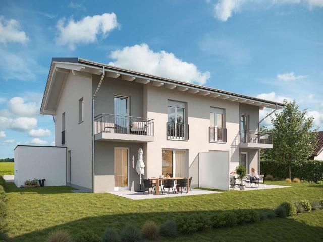 Neue Doppelhaushälfte in Schloßberg inkl. Garten, Keller und Garage