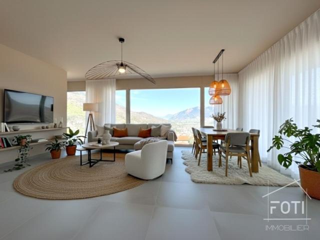 NEUE freistehende Villa mit 4,5 Zimmern und wunderschönem Blick auf die Ebene