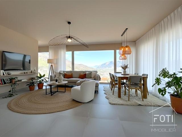 NEUE freistehende Villa mit 4,5 Zimmern und wunderschönem Blick auf die Ebene