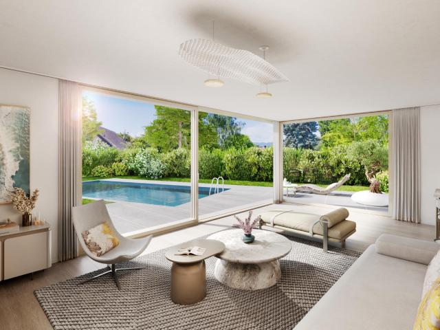 Neue freistehende Villa mit einem privaten Garten von 600 m² in Chavannes de Bogis