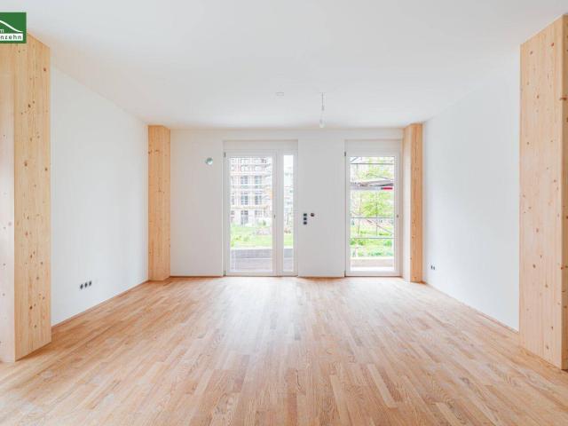 Neue Gründerzeit – Village im Dritten: 2 Zimmer Wohnung mit Grünblick & Lifestyle