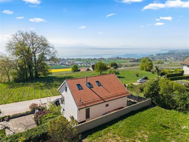 Neue Luxusvilla mit Panoramablick auf den Genfersee