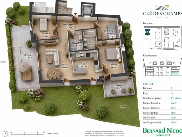 Neue Promotion Apartments von 3,5 bis 5,5 Zimmern mit Terrassen und Balkonen