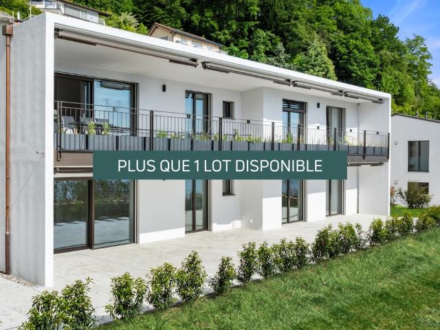 Neue Wohnung mit großer Terrasse und Blick auf den See