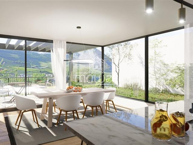 Neue zeitgenössische Villa in Saillon – Ein geschütztes Wohnumfeld