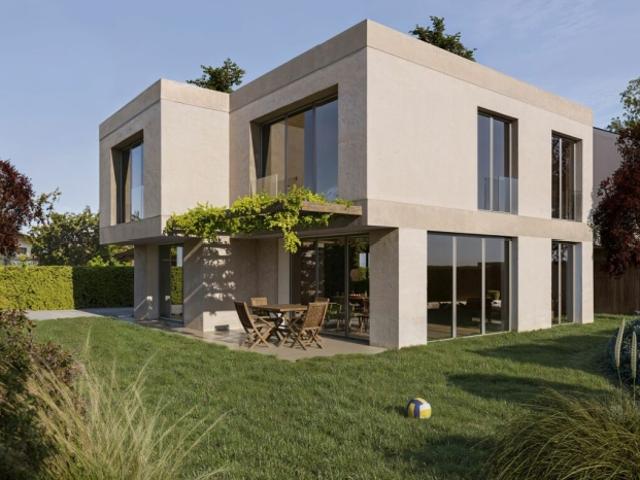 Neue zeitgenössische Villa mit privatem Garten