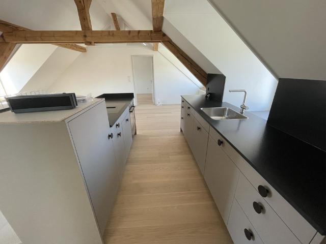 Neue 2.5 Zimmer Dachwohnung mit freie Blick auf die Alpen