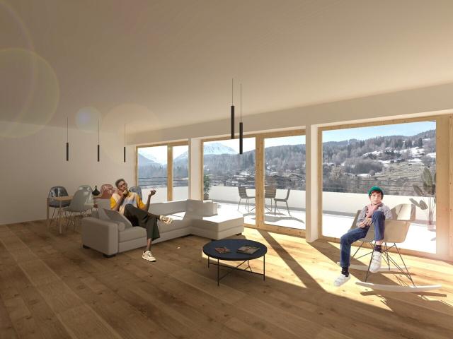 Neue 2,5 Zimmer Wohnung mit großer Terrasse in Isérables