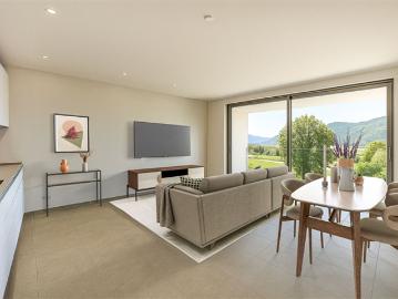 Neue 3.5 Zimmer Wohnung mit Garten in Vezia im Bau