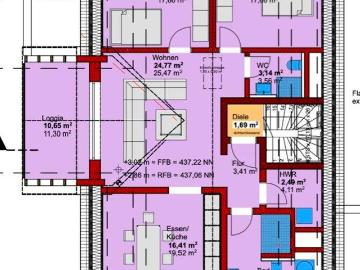 Neue 3 Zimmer Dachgeschoss Wohnung in Roßfeld