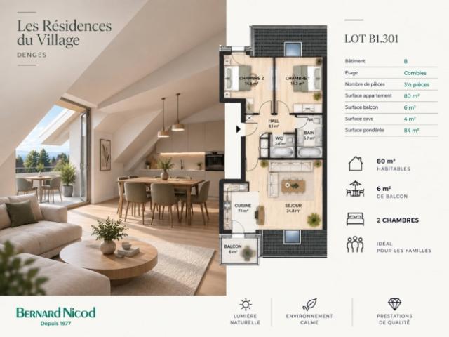Neuentwicklung Penthouse mit 3,5 Zimmern und Balkon