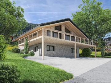 Neues Chalet in einer einzigartigen Umgebung in der Nähe aller Annehmlichkeiten mit Garage und fünfeinhalb Zimmern