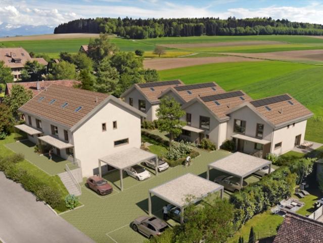 NEUES PROJEKT MIT 6 FAMILIENVILLEN IN THIERRENS MIT GÄRTEN