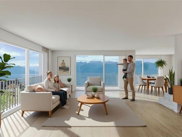 Neues, prestigeträchtiges 5,5 Zimmer Penthouse Duplex mit atemberaubendem Panoramablick auf den Genfersee