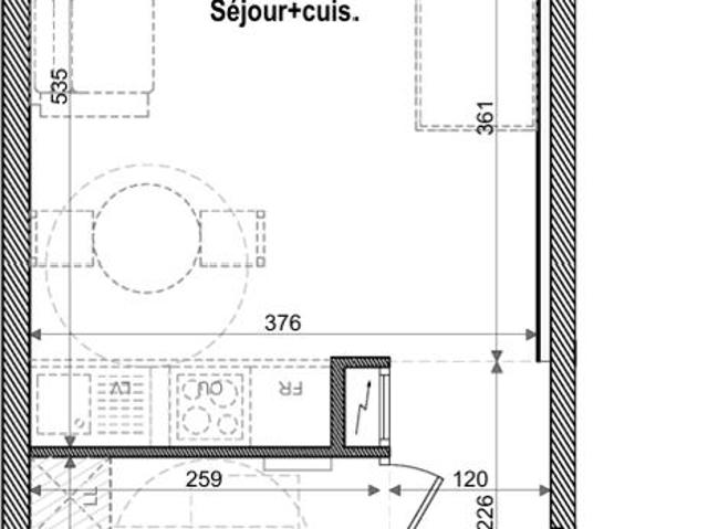 Neuf Studio 26 m2 place de parking FAVERGES Centre