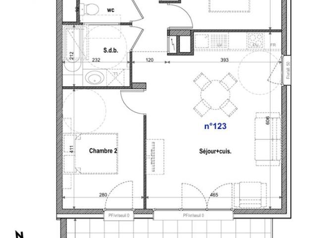 Neuf T3 63.11 m2 place de parking FAVERGES Centre