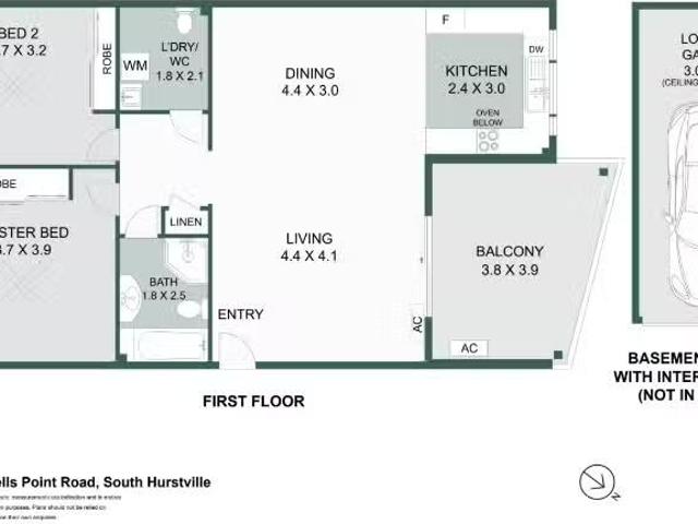 Unique 2 BR 11/20 24 Connells Point Road, South Hurstville Apa.