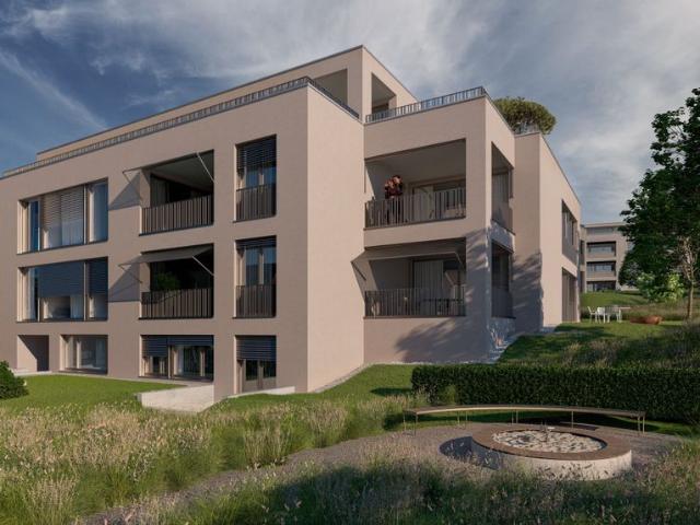 New construction project with spacious rental apartments and parking garage