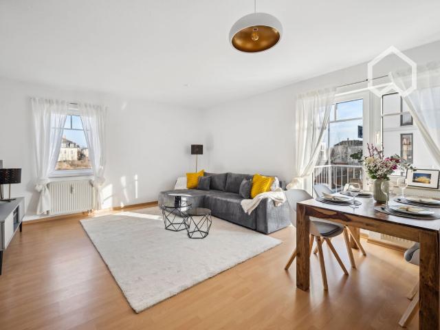 NEW Furnished 2 Room Apartment with Balcony in Dresden / Near the Elbe / First occupancy 2025/03, Dresden Amsterdam Apartments for Rent