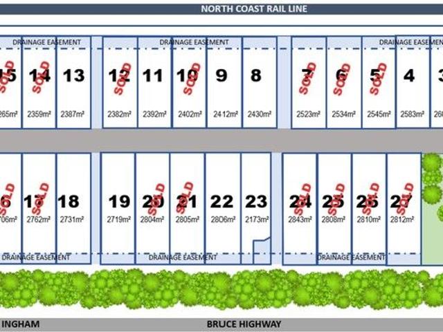NEW LAND ESTATE TOOBANNAVILLE BLOCKS FROM 2,173 2,806 SQ.M. OVER 1/2 ACRE !