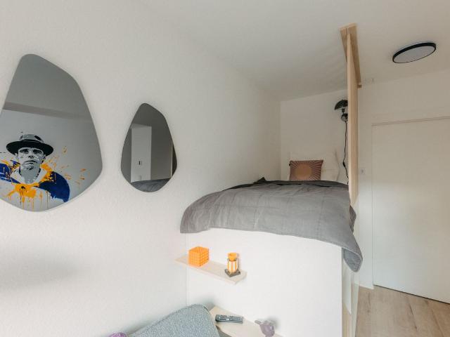 New micro apartment with tiny house character in city centre, Dusseldorf Amsterdam Apartments for Rent