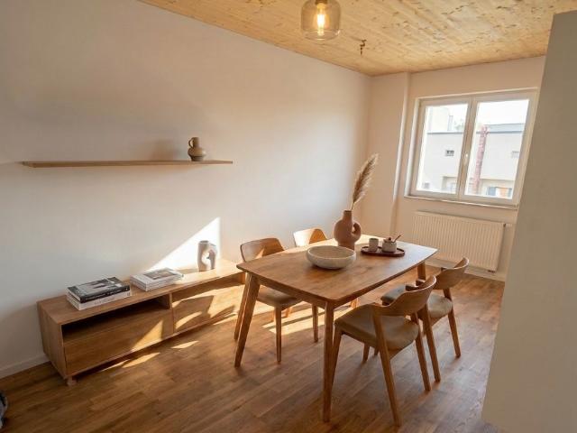 Newly built bright modern apartment with warm wood interiors and balcony, Berlin Amsterdam Apartments for Rent