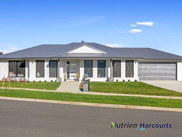 Newly built home with waterfront views