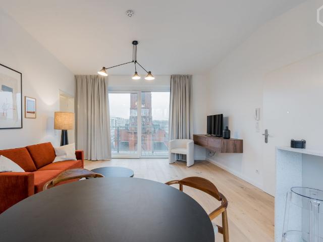 Newly Built, Luxurious Penthouse, Breathtaking View, fast WIFI, underfloor heating, High Quality Amenities, Central Friedrichshain, Berlin Amsterdam Apartments for Rent