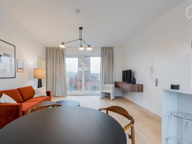 Newly Built, Luxurious Penthouse, Breathtaking View, fast WIFI, underfloor heating, High Quality Amenities, Central Friedrichshain
