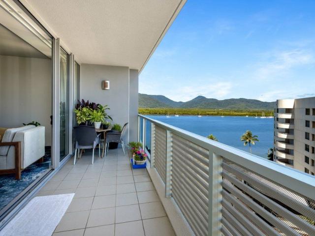 NINTH FLOOR LIVING WITH A FULL WIDTH BALCONY