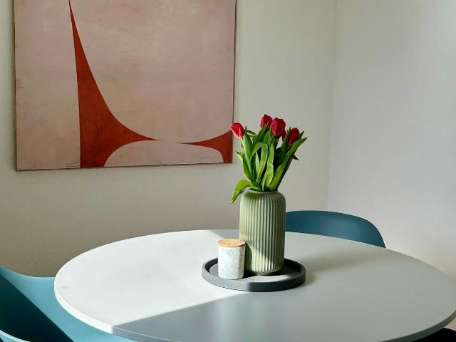 Nice and Sunny, Scandi style 2.5 room apartment by the Siepenthal – with balcony, garden access & parking suite located in Essen, Essen Amsterdam Apartments for Rent