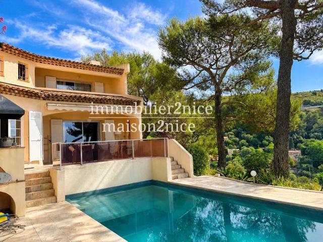 Nice Saint Pancrace – Maison 6 pièces avec piscine, vue mer et dépendances