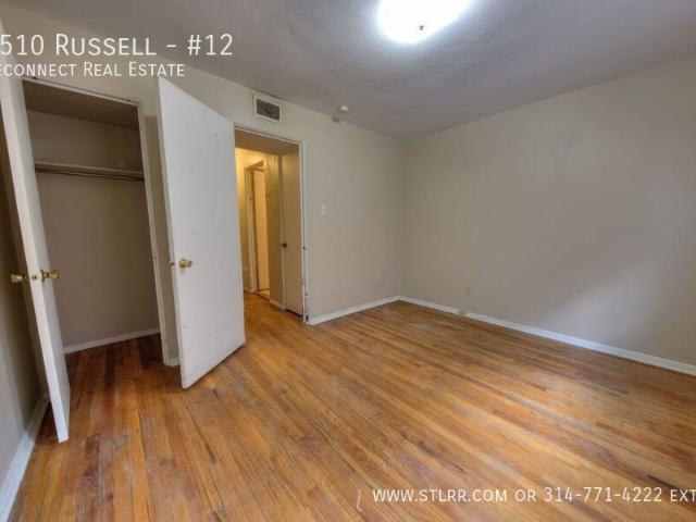 Nice 1 bedroom 1 bath unit with hardwood throughout on the first floor of the complex
