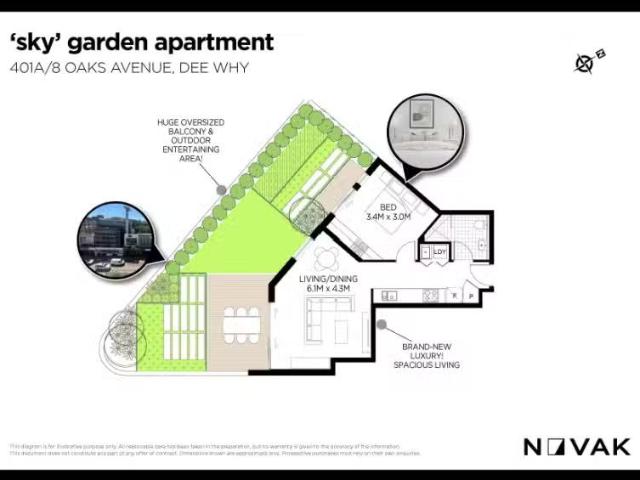 Deal! 1 BR 401A/8 Oaks Avenue, Dee Why Apartment for rent Lis.