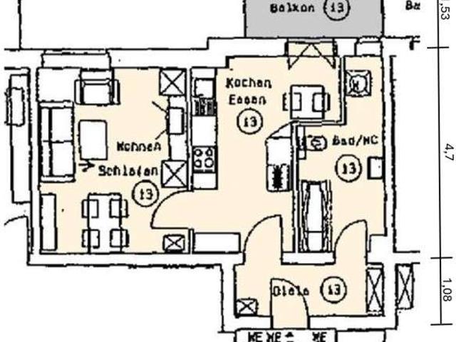 Nicht nur Studenten sollten hier aufpassen! Schöne 2 Raum Wohnung mit Balkon & Küche