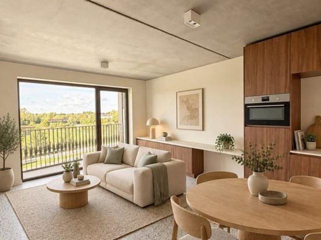 Nieuwbouwstudio met terrassen aan de Leie