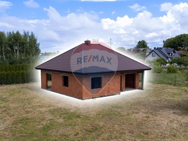 Nowoczesny dom surowy otwarty w Niekłonicach, 152 m2