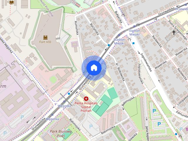 Niski Blok, Widok NA Dziedziniec, Komunikacja MIE