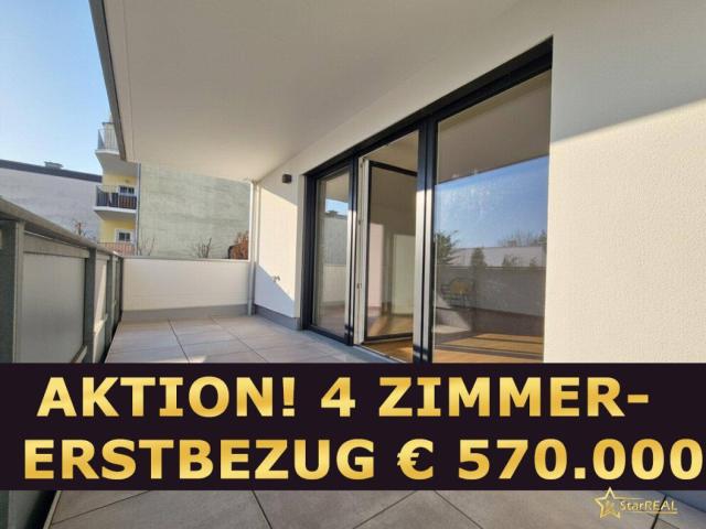 KLIMATISIERTER ERSTBEZUG! NOCH 1 WOHNUNG FREI! € 30.000 GESCHENKT! 4 ZIMMER ERSTBEZUG. BALKON, 2 BÄDER & TIEFGARAGE OPTIONAL